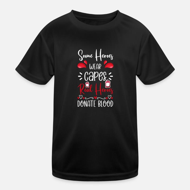 Don de sang Merci ensemble Bénévolat T-shirt sport Enfant