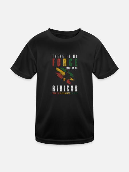 Africa Nature Conservation Giraffe - Kids Functional T-Shirt - black - Front