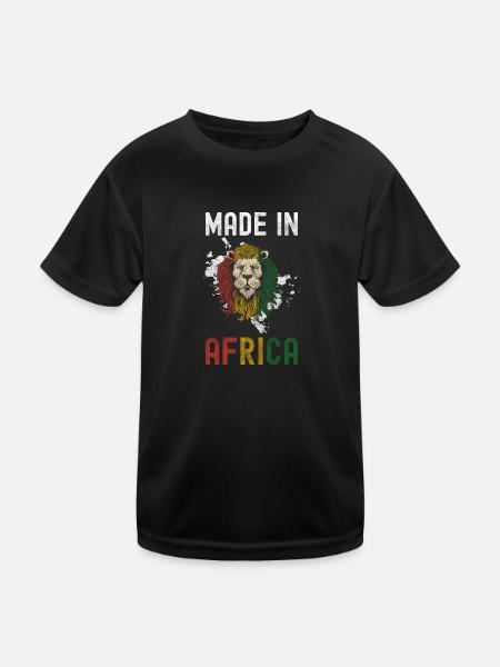 Afrique Serengeti Girafe africaine - T-shirt sport Enfant - noir - Devant