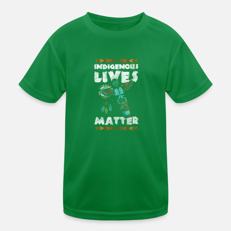 Native American Feather Headdress Symbols Kids Functional T-Shirt