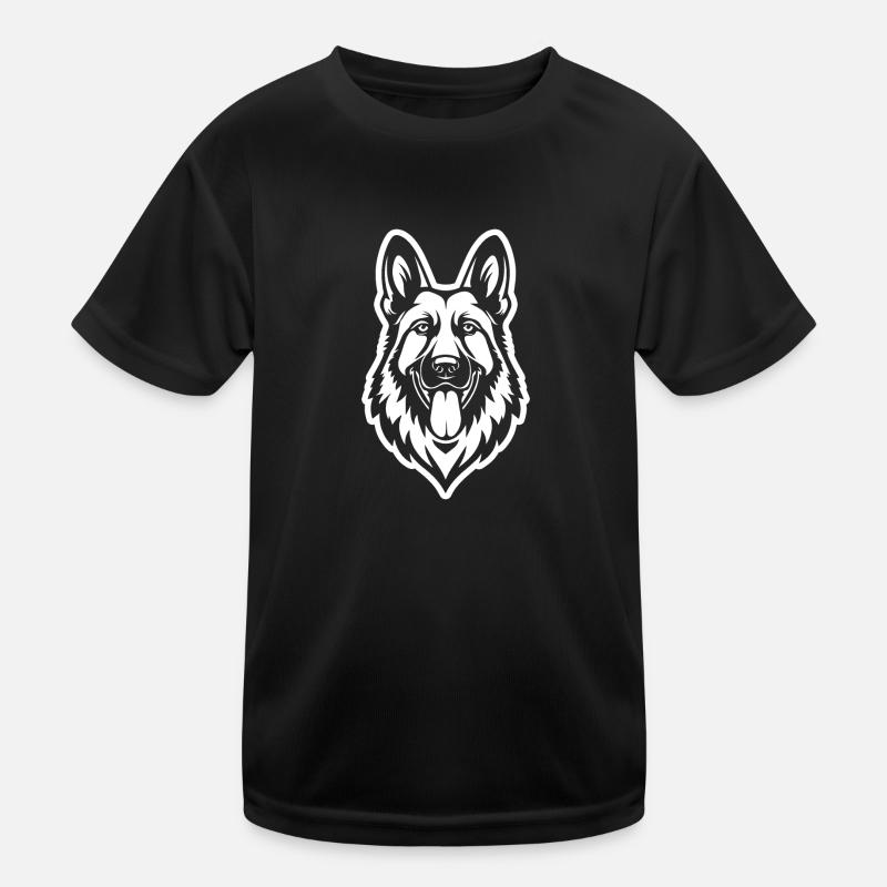 German Shepherd Dog Dog Head Kids Functional T-Shirt