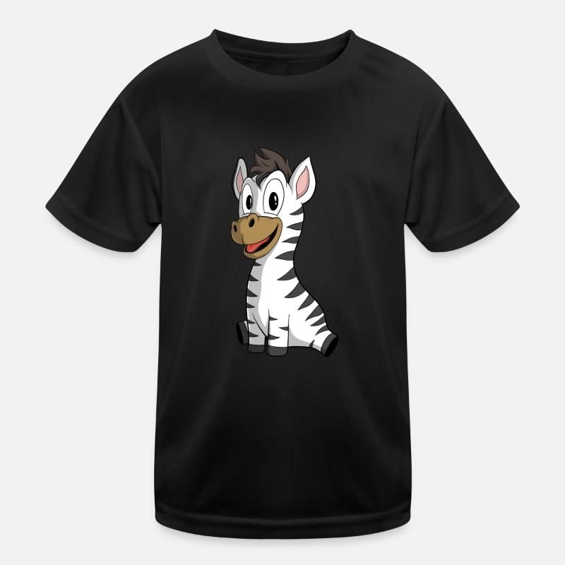 Cute Cartoon Zebra Kids Functional T-Shirt
