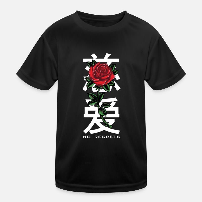 No Regrets Roses Japon T-shirt sport Enfant