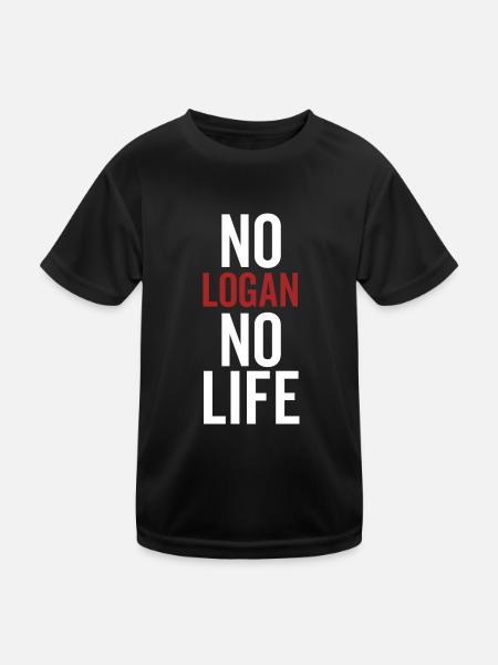 Pas de Logan Pas de vie - T-shirt sport Enfant - noir - Devant