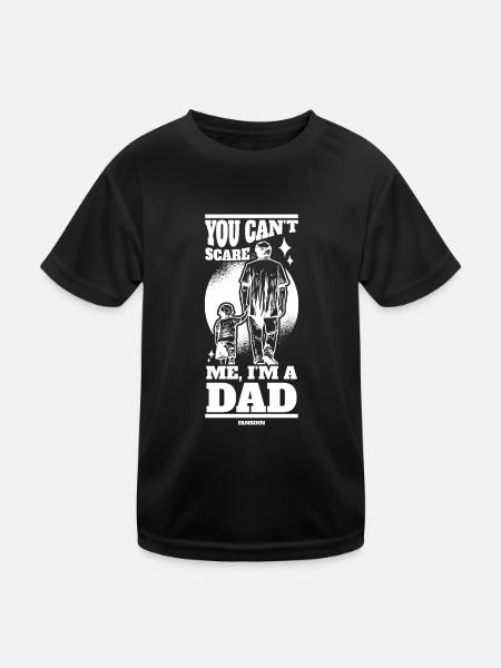 Vater - Kinder Funktions-T-Shirt - Schwarz - Vorne