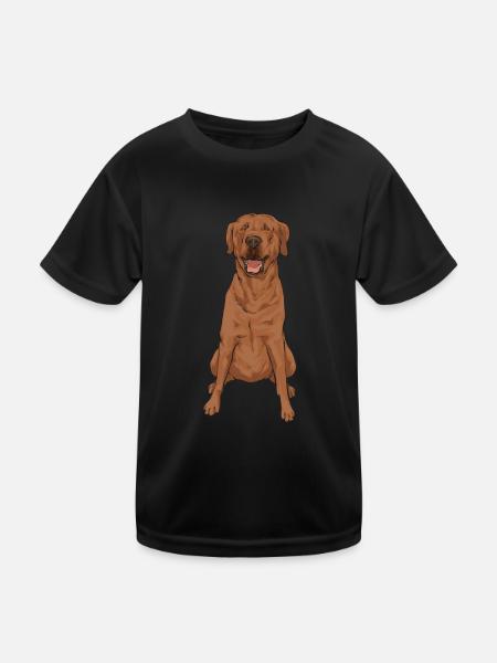 Foxred Labrador Fox Red Labrador Retriever - Kids Functional T-Shirt - black - Front