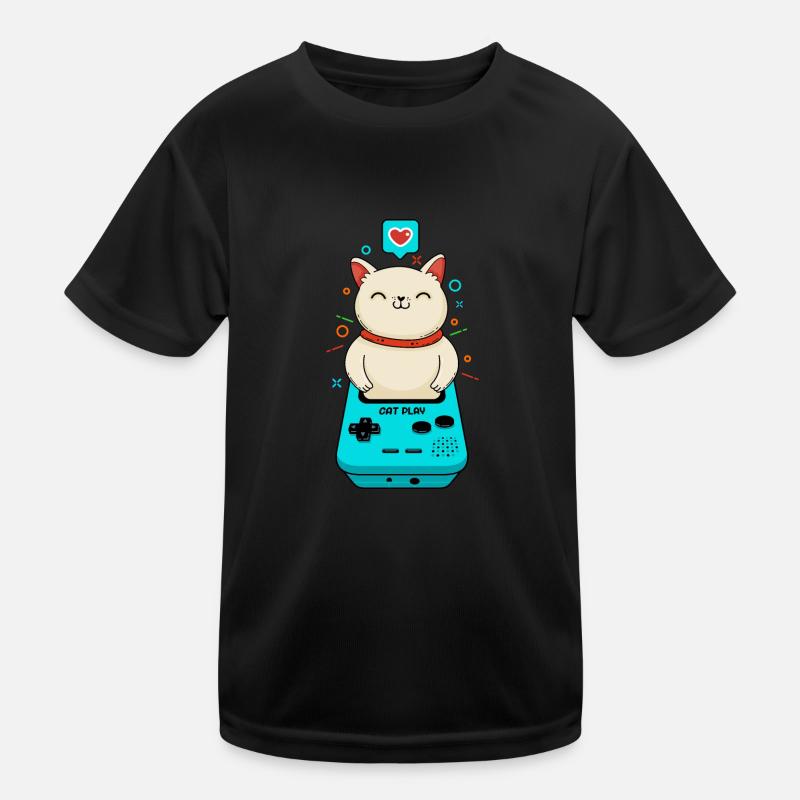 Katzenspiel Kinder Funktions-T-Shirt