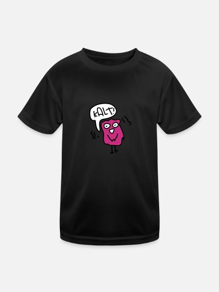 Kalt - Kinder Funktions-T-Shirt - Schwarz - Vorne