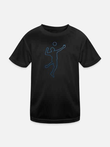 Faustball Fistball Volleyball Faustballspieler - Kinder Funktions-T-Shirt - Schwarz - Vorne