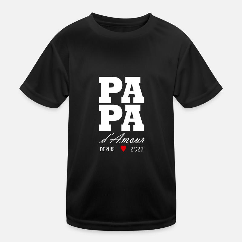 Dad d'amour seit 2023 Kinder Funktions-T-Shirt