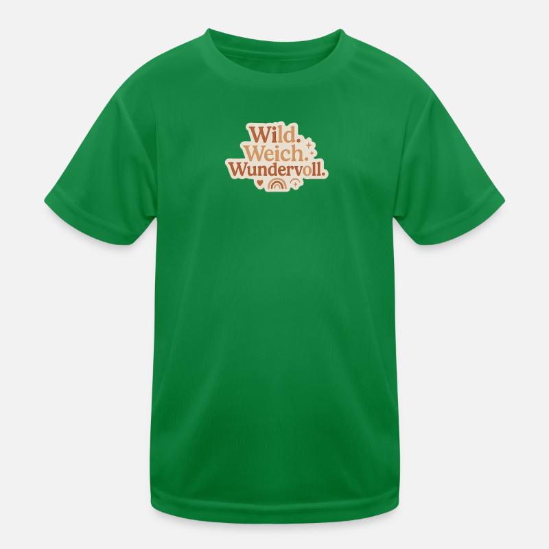 Wild. Weich. Wundervoll – Boho Baby Geschenk Kinder Funktions-T-Shirt