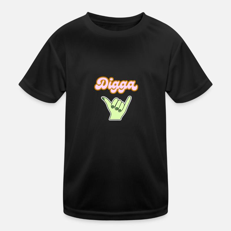 Digga Swag Handzeichen Dikka cool Kinder Funktions-T-Shirt