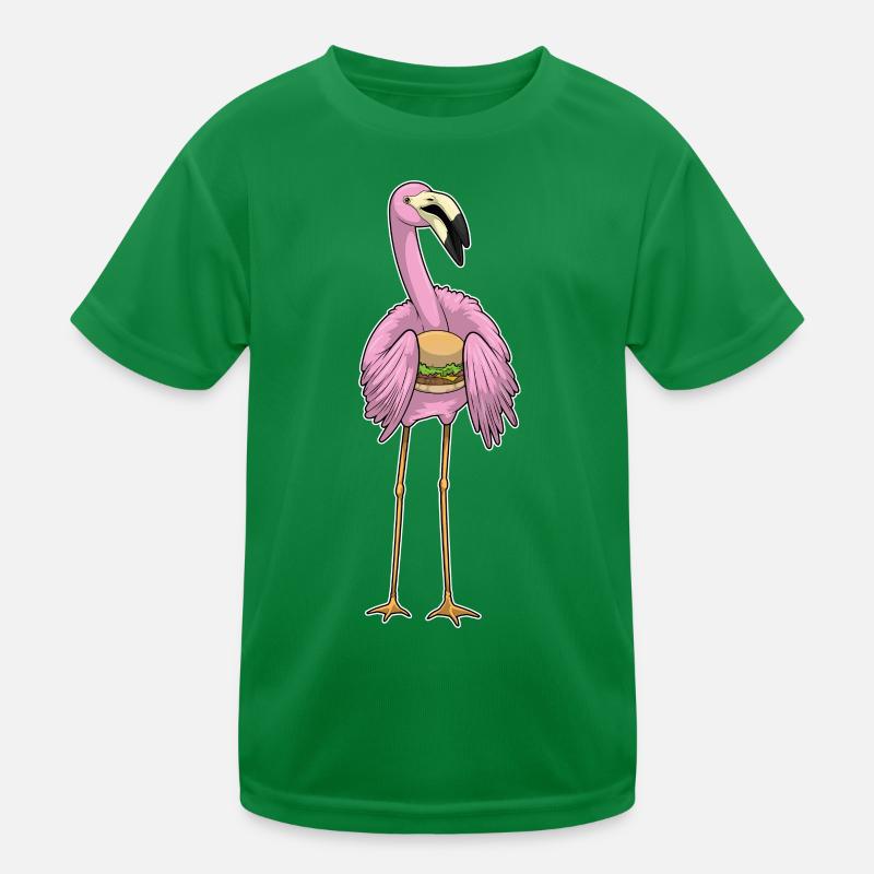 Flamingo Cheeseburger Kids Functional T-Shirt