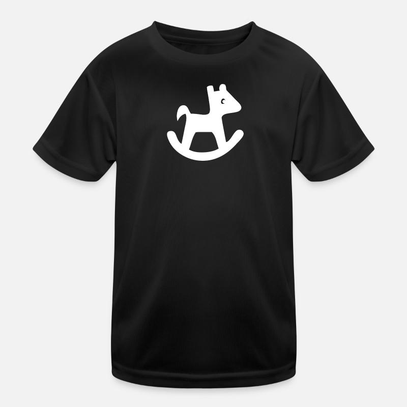 Schaukelpferd-Silhouette Kinder Funktions-T-Shirt