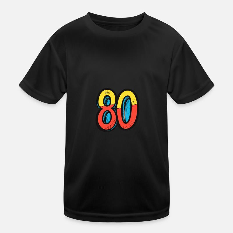 80 Number Comic Kids Functional T-Shirt
