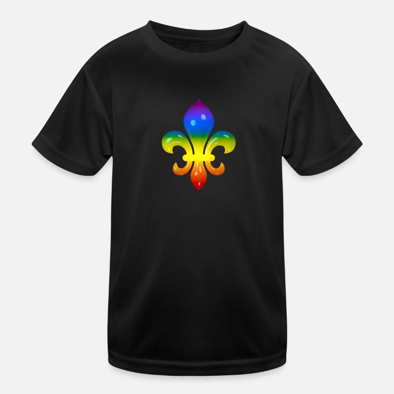 Fleur de Lys aux couleurs de l’arc-en-ciel T-shirt sport Enfant