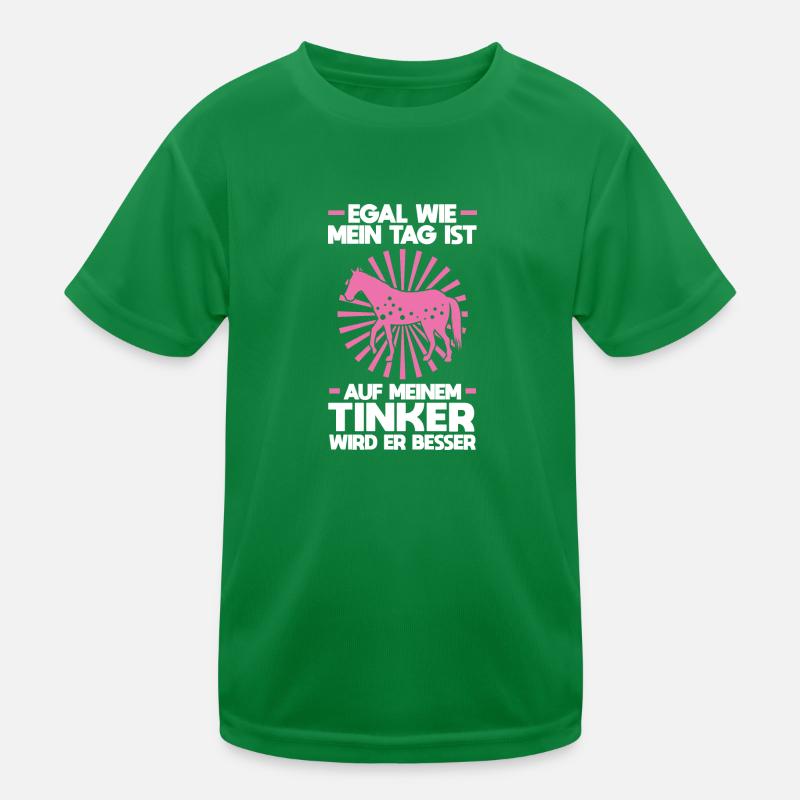 Tinker Pferd Reiter Geschenk Kinder Funktions-T-Shirt