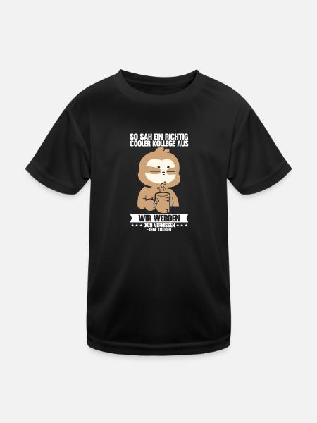 Abschied Kollegin Abschiedsparty Geschenk - Kinder Funktions-T-Shirt - Schwarz - Vorne