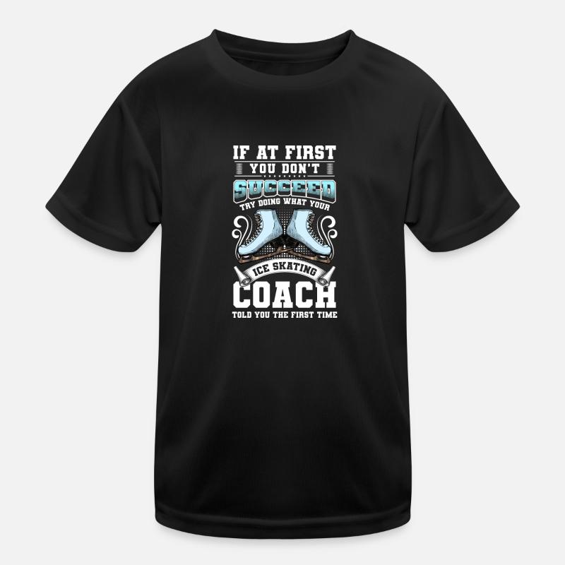 Schlittschuh Eiskunstlauf Wintersport Eisbahn Kinder Funktions-T-Shirt