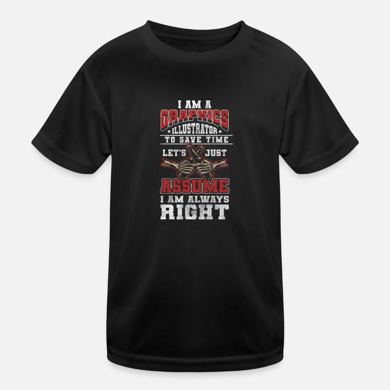 Illustrator Beruf Zeichnungen Kinder Funktions-T-Shirt