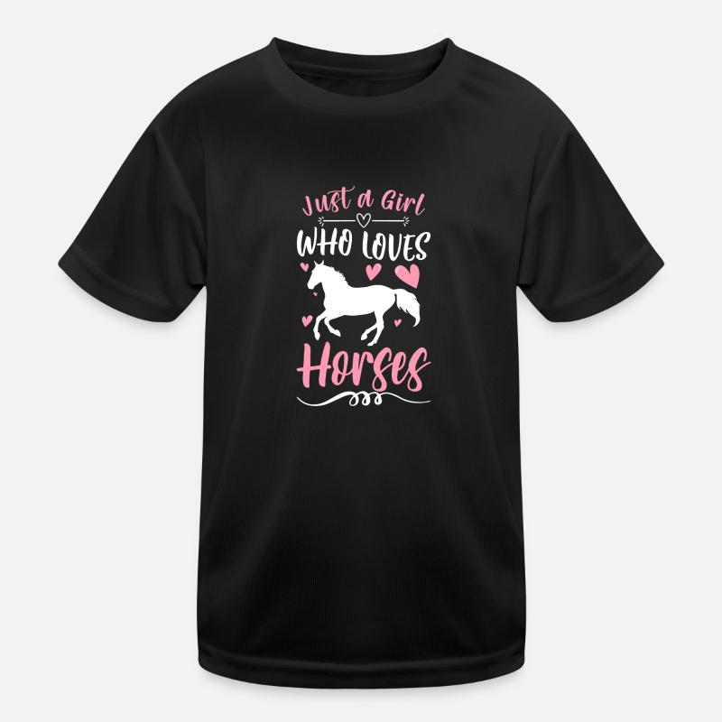 Horse Equestrian Friendship Kids Functional T-Shirt