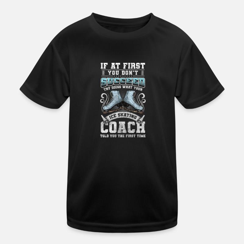 Eislaufen Cool Kunst Kinder Funktions-T-Shirt