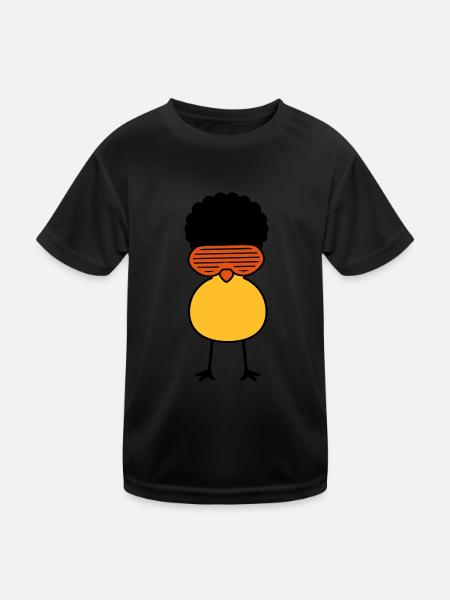 Funky Chick - Kids Functional T-Shirt - black - Front