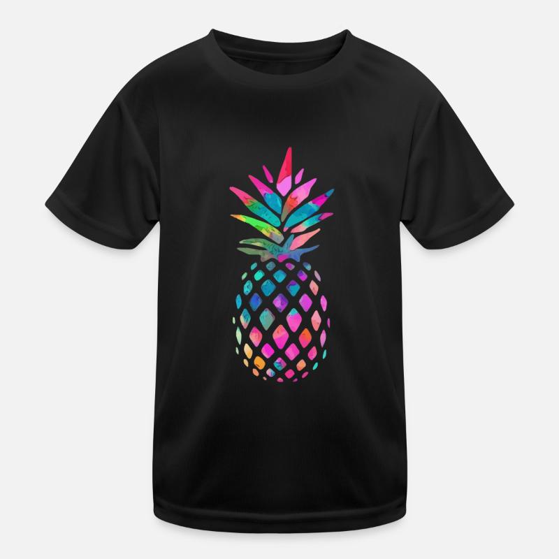 Regenbogen Ananas Kinder Funktions-T-Shirt