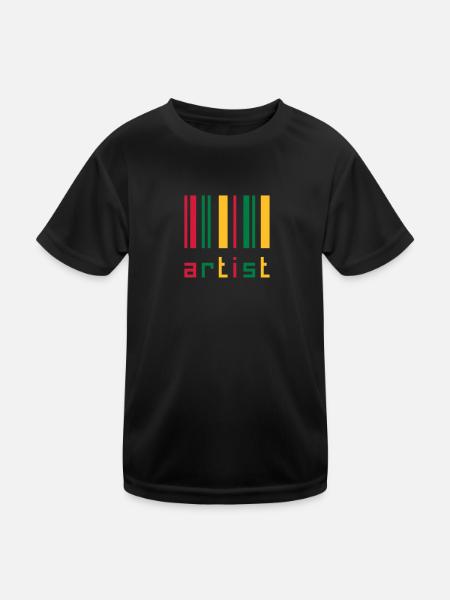 Kunst / Künstler / Maler / Design / Art / Musik - Kinder Funktions-T-Shirt - Schwarz