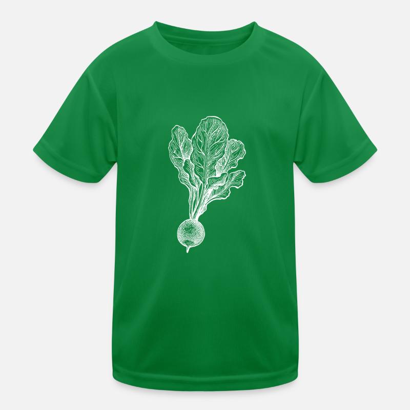 Radieschen Skizze Kinder Funktions-T-Shirt