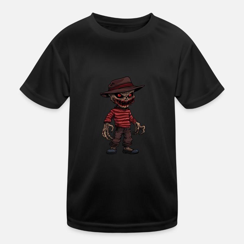Gruselig Freddy Halloween Süßes oder Saures Kinder Funktions-T-Shirt