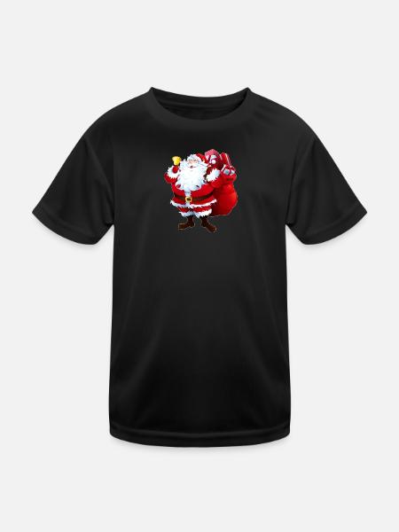 Santa's gift - Kids Functional T-Shirt - black