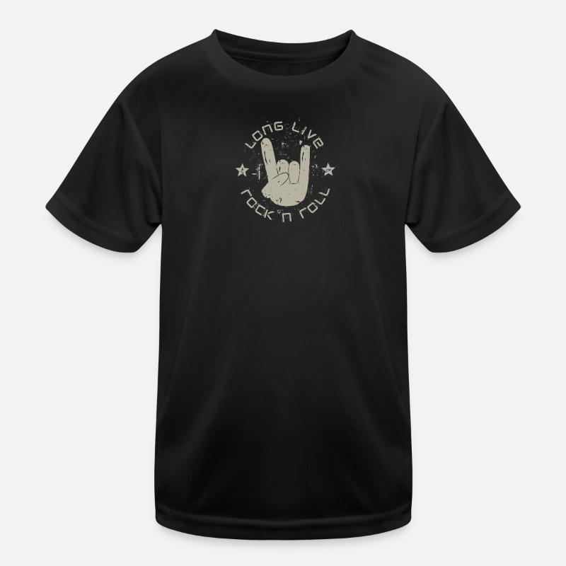 rock 'n' roll - Kinder Funktions-T-Shirt - Schwarz