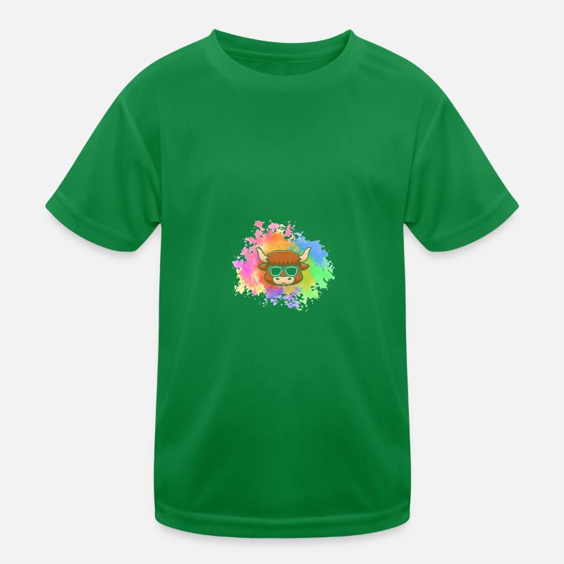 Büffel Rind Ochsen Kinder Funktions-T-Shirt