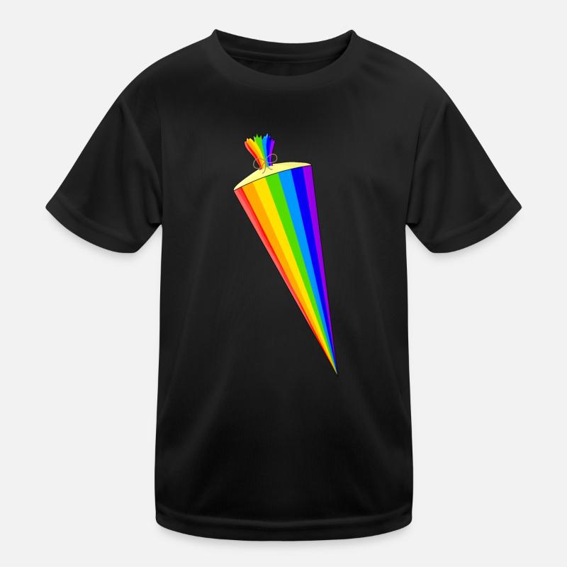 Colorful Rainbow School Bag Kids Functional T-Shirt