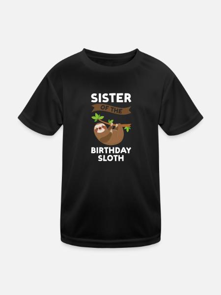 Geburtstag Schwester Bruder Geschenk - Kinder Funktions-T-Shirt - Schwarz - Vorne