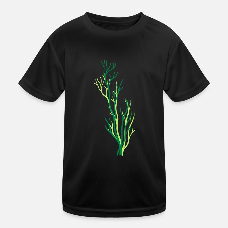 algae underwater coral tree branch plant gra Kids Functional T-Shirt