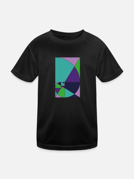 Géométrie spirale Fibonacci Épisode Mathématiques - T-shirt sport Enfant - noir - Devant