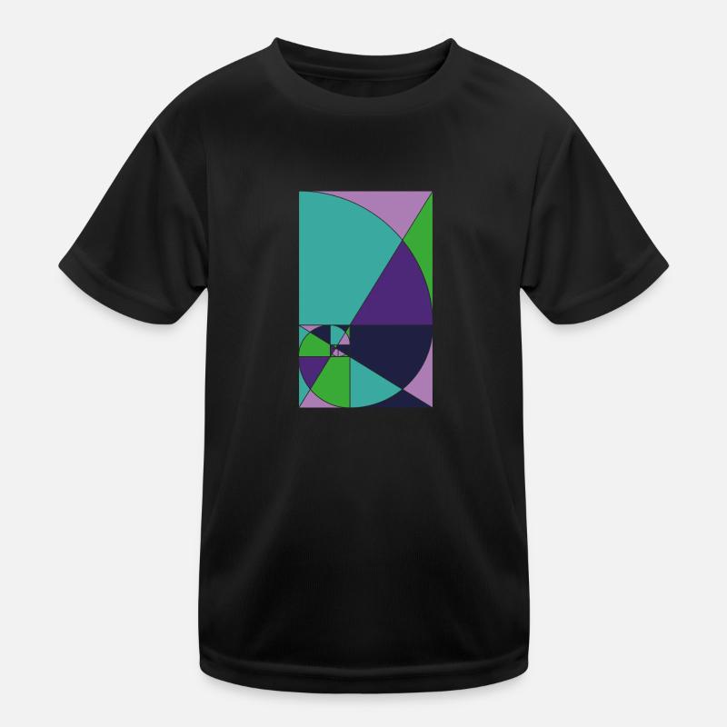 Spiral Geometry Gift Fibonacci Follow Math Kids Functional T-Shirt