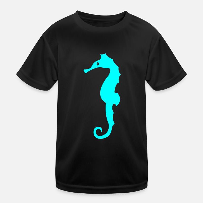 seepferdchen silhouette Kinder Funktions-T-Shirt