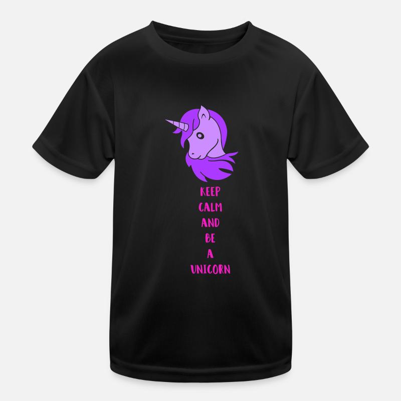 unicorn keep calm Kids Functional T-Shirt