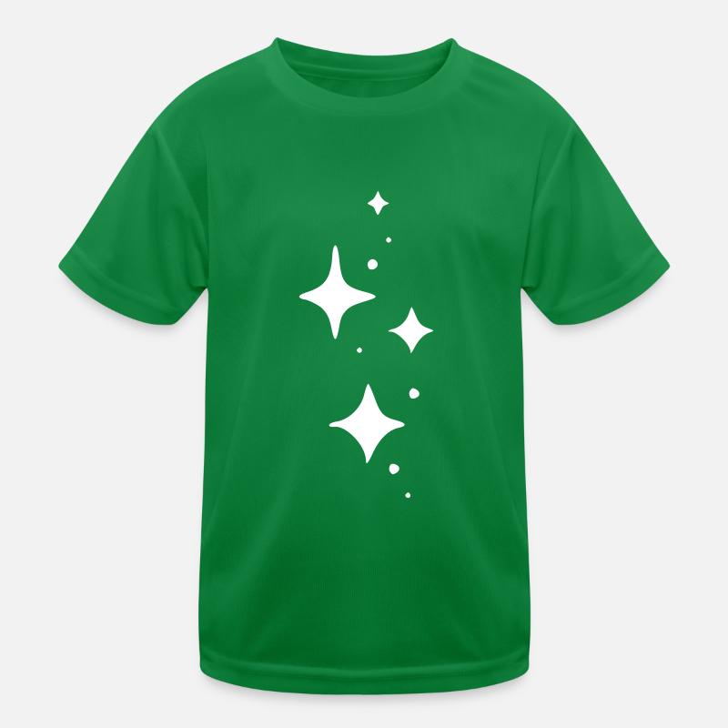 Glitzer Dekor Element Kinder Funktions-T-Shirt