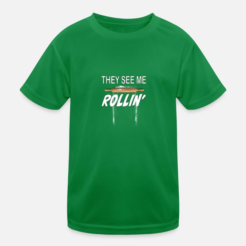 They see me rollin - funny Back & Cook Design Kids Functional T-Shirt
