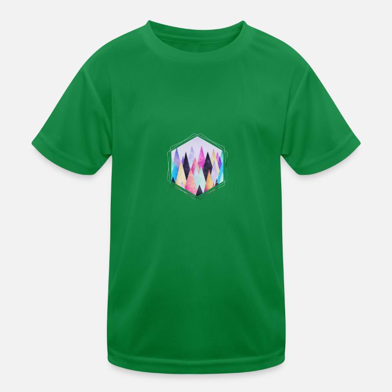 Hipster triangles (geometry) Abstract Mountains Kids Functional T-Shirt
