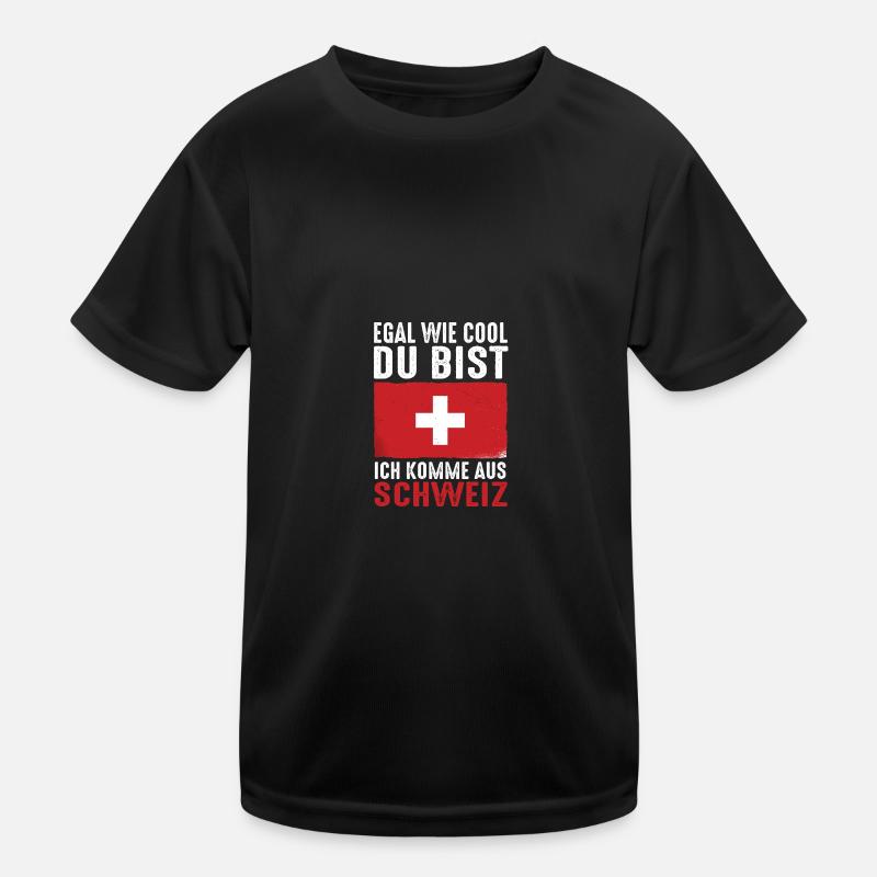 Schweizer Schweiz Kinder Funktions-T-Shirt