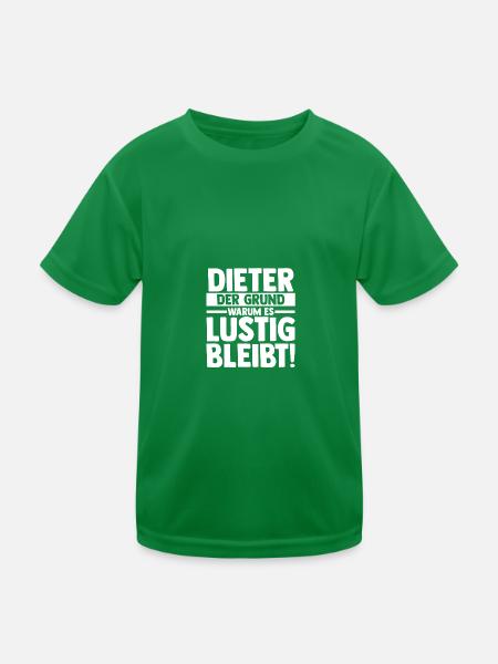 Prénom Dieter - T-shirt sport Enfant - vert - Devant