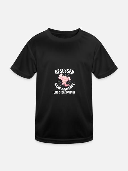 Axolotl - T-shirt sport Enfant - noir - Devant