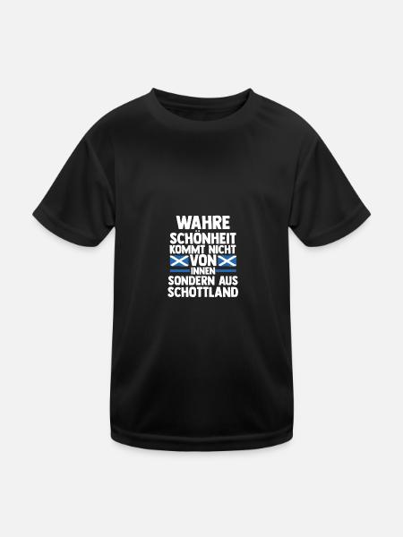 Ecossais Ecosse Ecosse Ecosse - T-shirt sport Enfant - noir - Devant