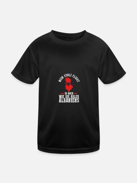 Albanians Albanian Albania - Kids Functional T-Shirt - black - Front