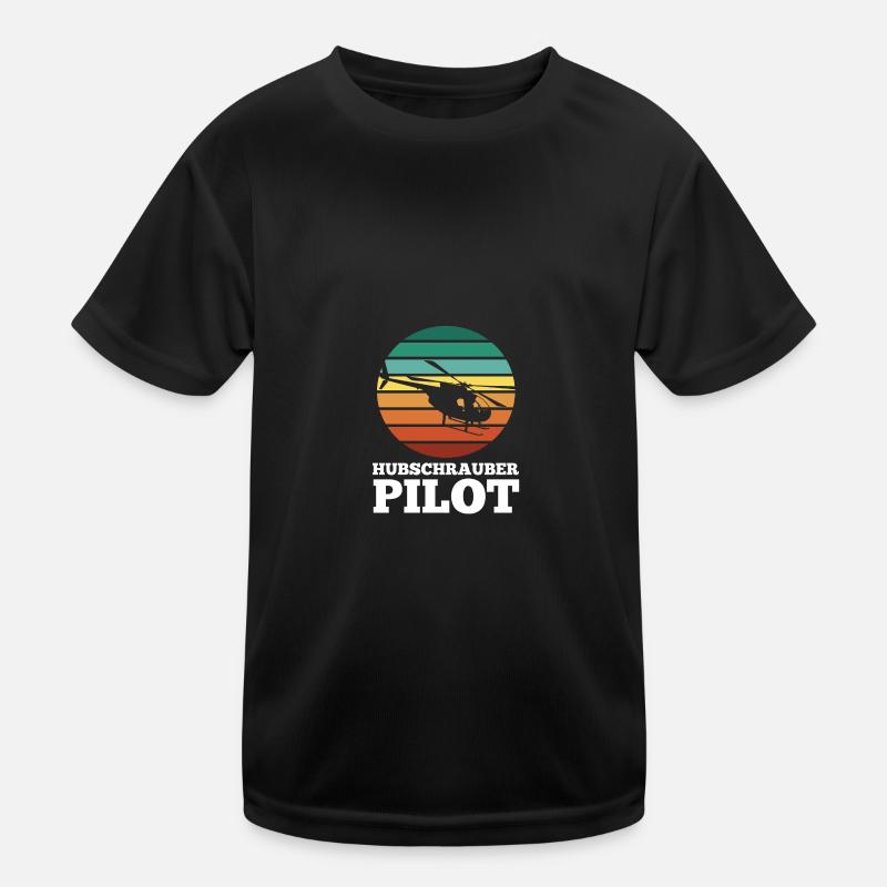 Pilot Helicopter Helicopter Kids Functional T-Shirt